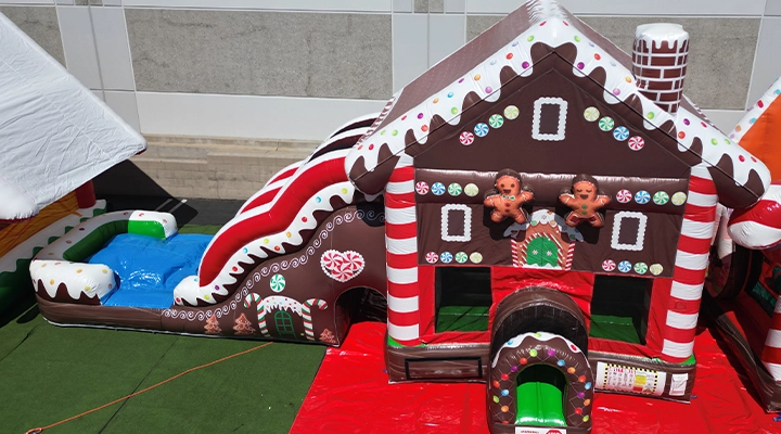Gingerbread bounce house rental