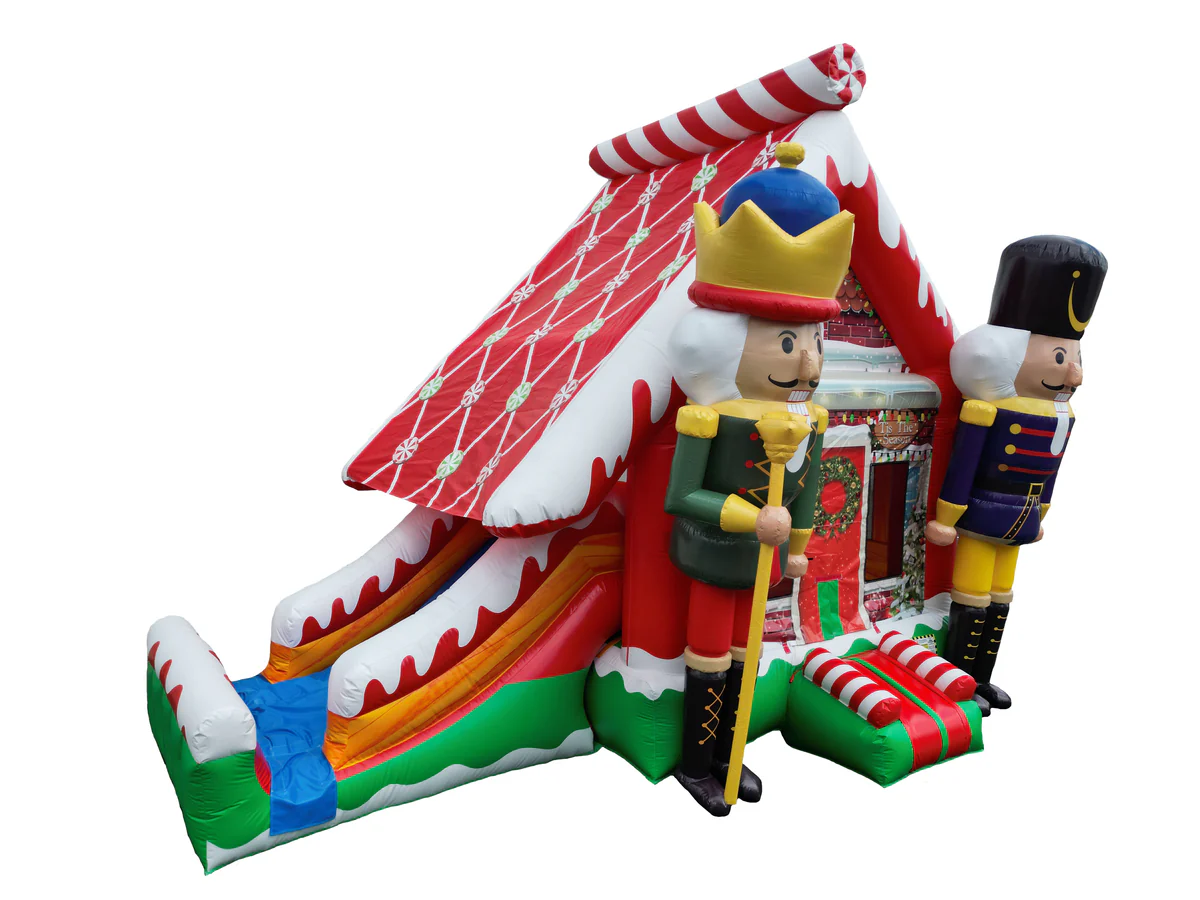 School event using the christmas themed nutcracker inflatable rental