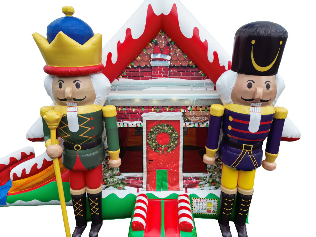 Christmas themed nutcracker bounce house rental