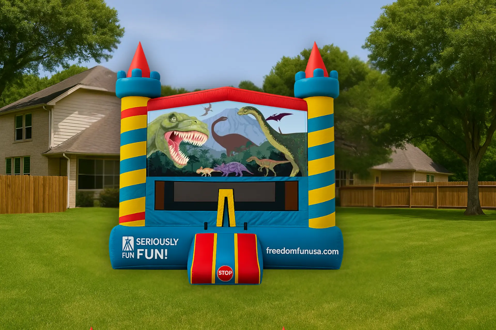 Rent a bounce house for your next party. Perfect for a bounce house birthday party or school event.