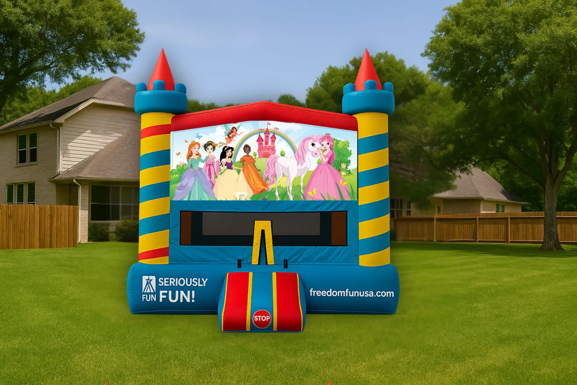 Freedom Fun USA is your one stop shop for bounce house rentals. Perfect for a bounce house birthday party or school event.