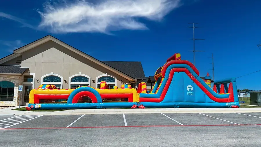 We have a 60 foot obstacle course for rent.