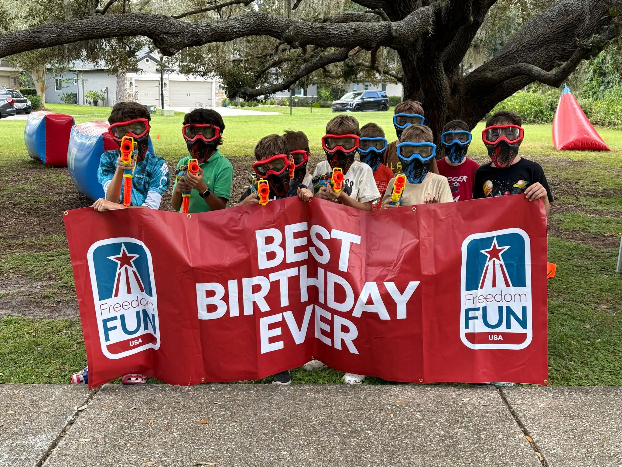 Nerf wars birthday party rental.