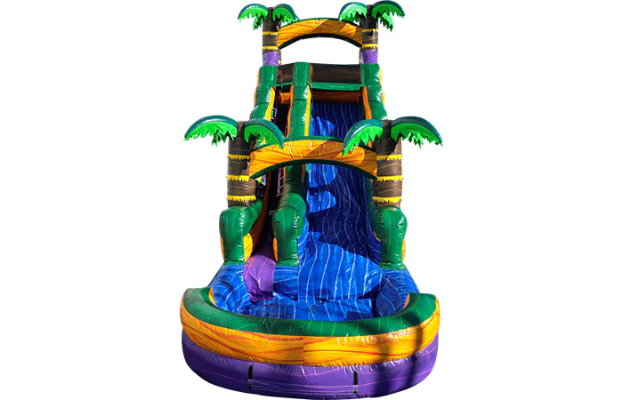 Freedom Fun USA is your one stop shop for  waterslide rentals. This is our purple paradise waterslide. Perfect for a birthday party or school event.