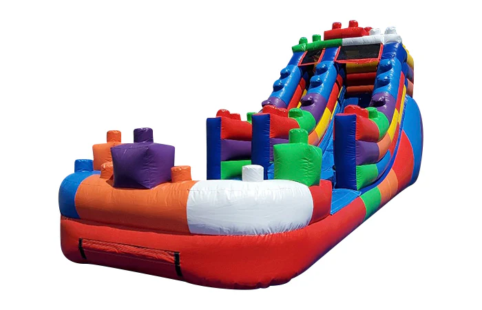 Colorful waterslide rental in Waco, TX