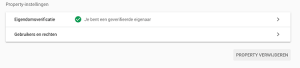 Google Search Console Instellingen