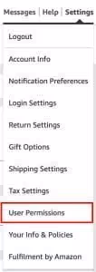 User permission Amazon account