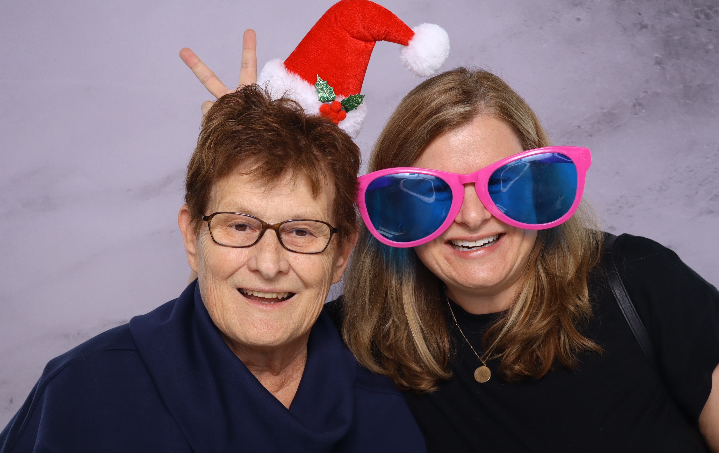 PartyPix Photo Booth Santa claus hat Instant print photo booth setup in Phoenix