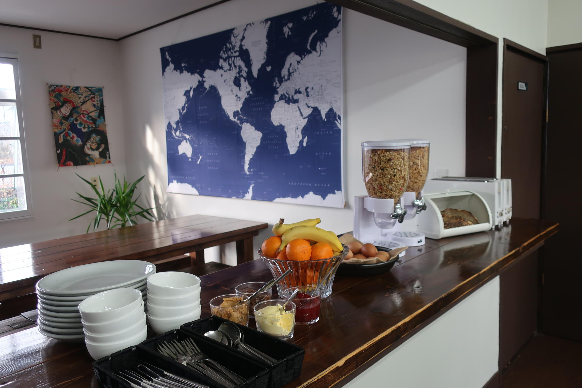 Starfall's continental breakfast spread