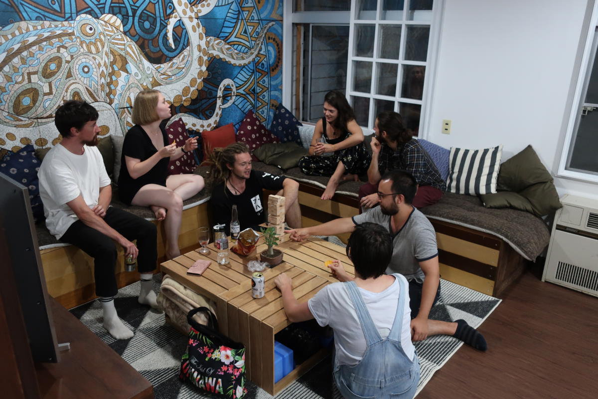 Board game night in the Starfall common room