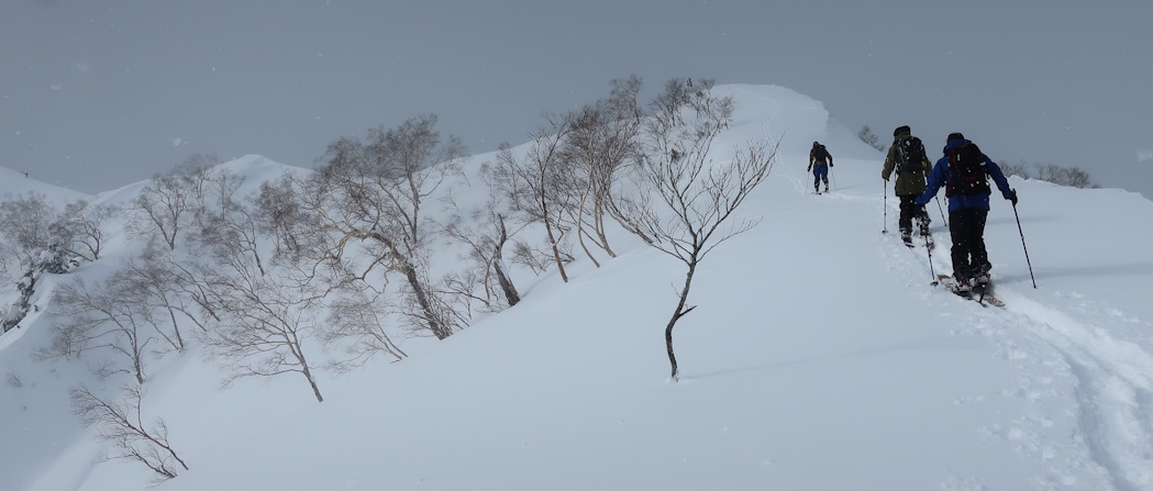 Hiking into the backcountry of Tsugaike Kogen