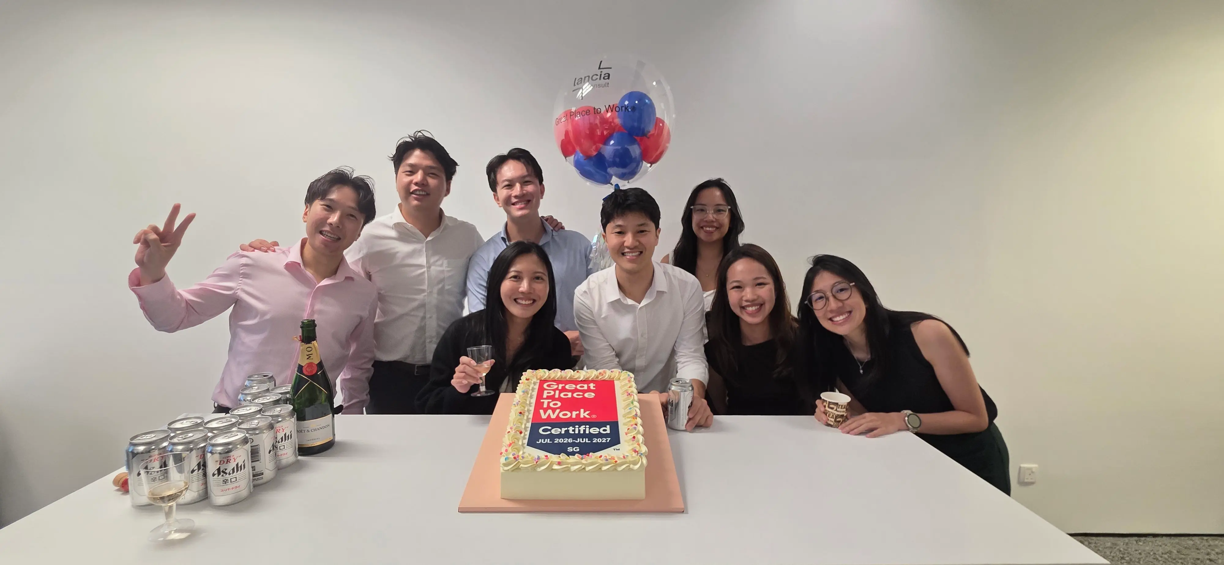 Lancia Consult Singapore team celebrating Great Place To Work certification