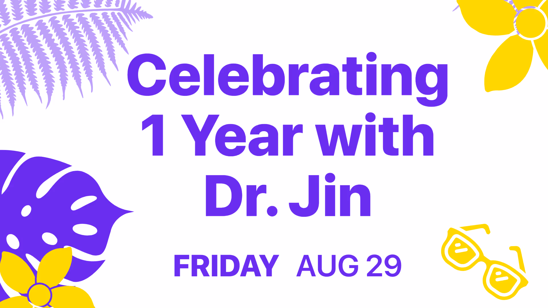 Celebrating 1 Year Anniversary graphic