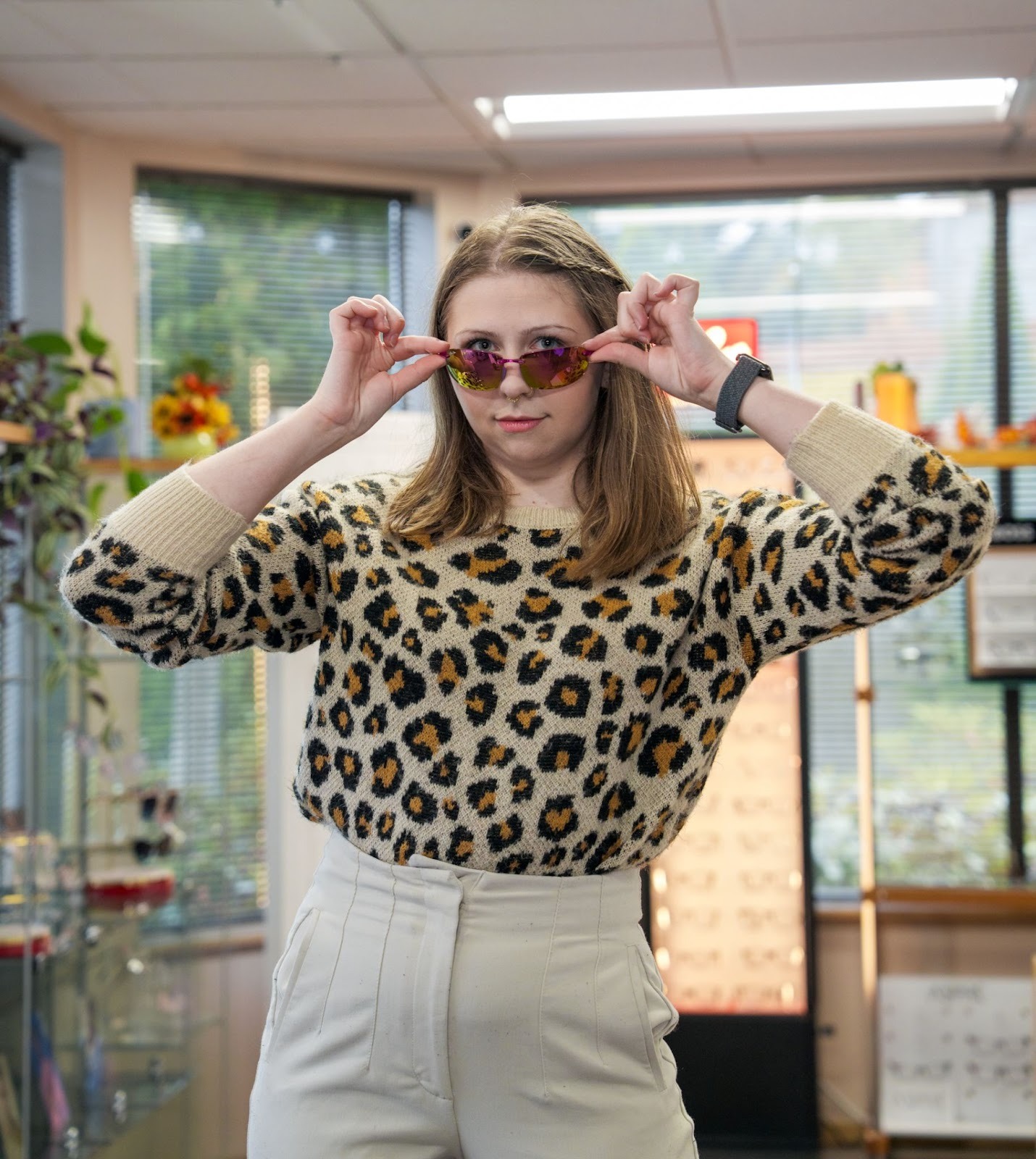 Portrait of Erica wearing Maui Jim sunglasses