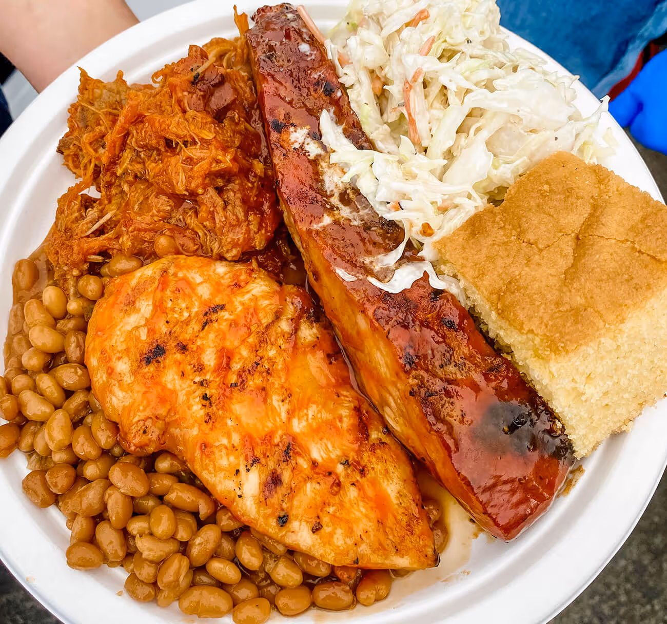 pork dish with side dishes