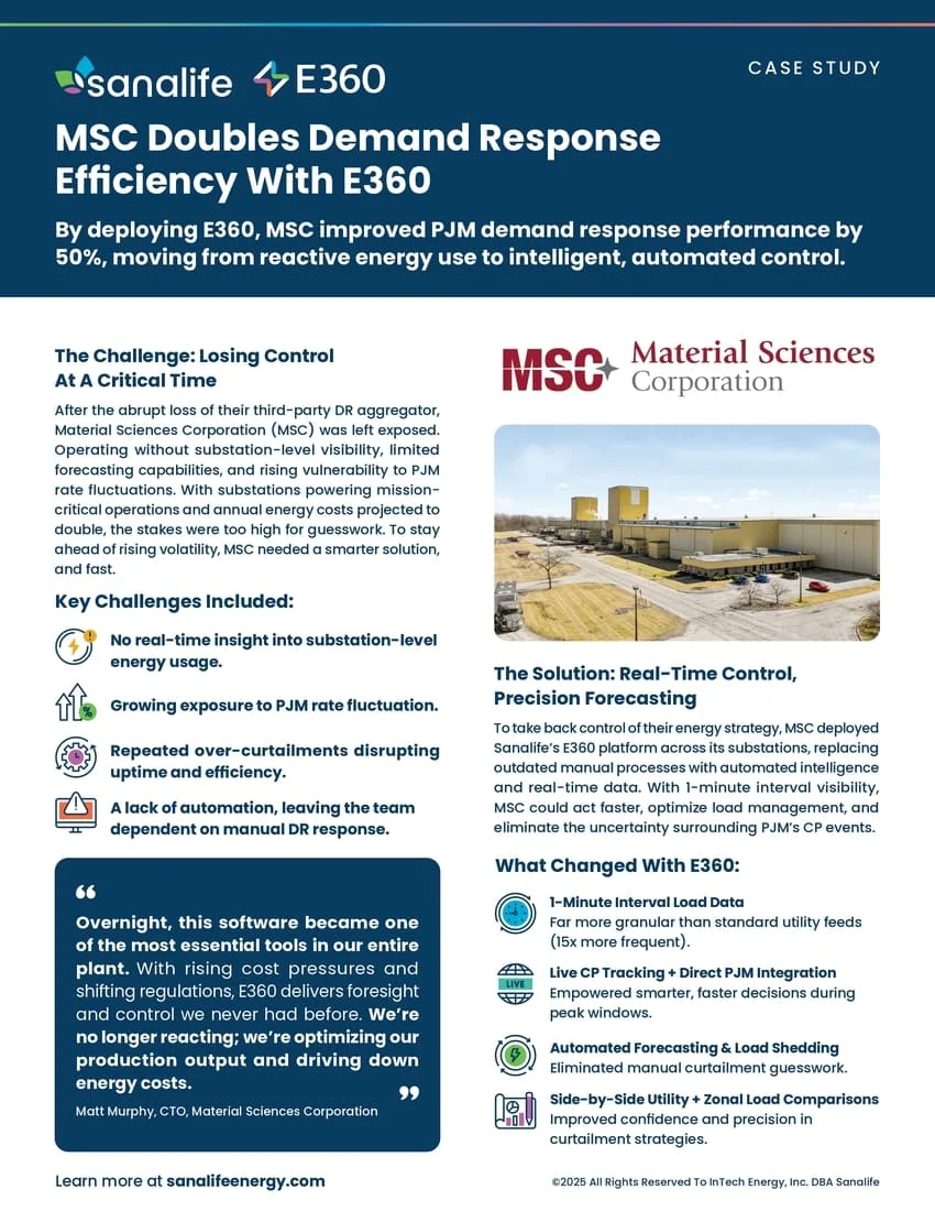 E360 MSC Demand Response Case Study