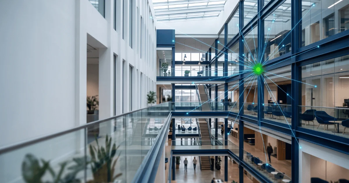IoT energy management connecting a commercial building's sensors and controls to automated action