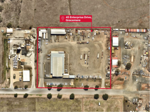 Aerial view of the 20,000 sqm industrial site