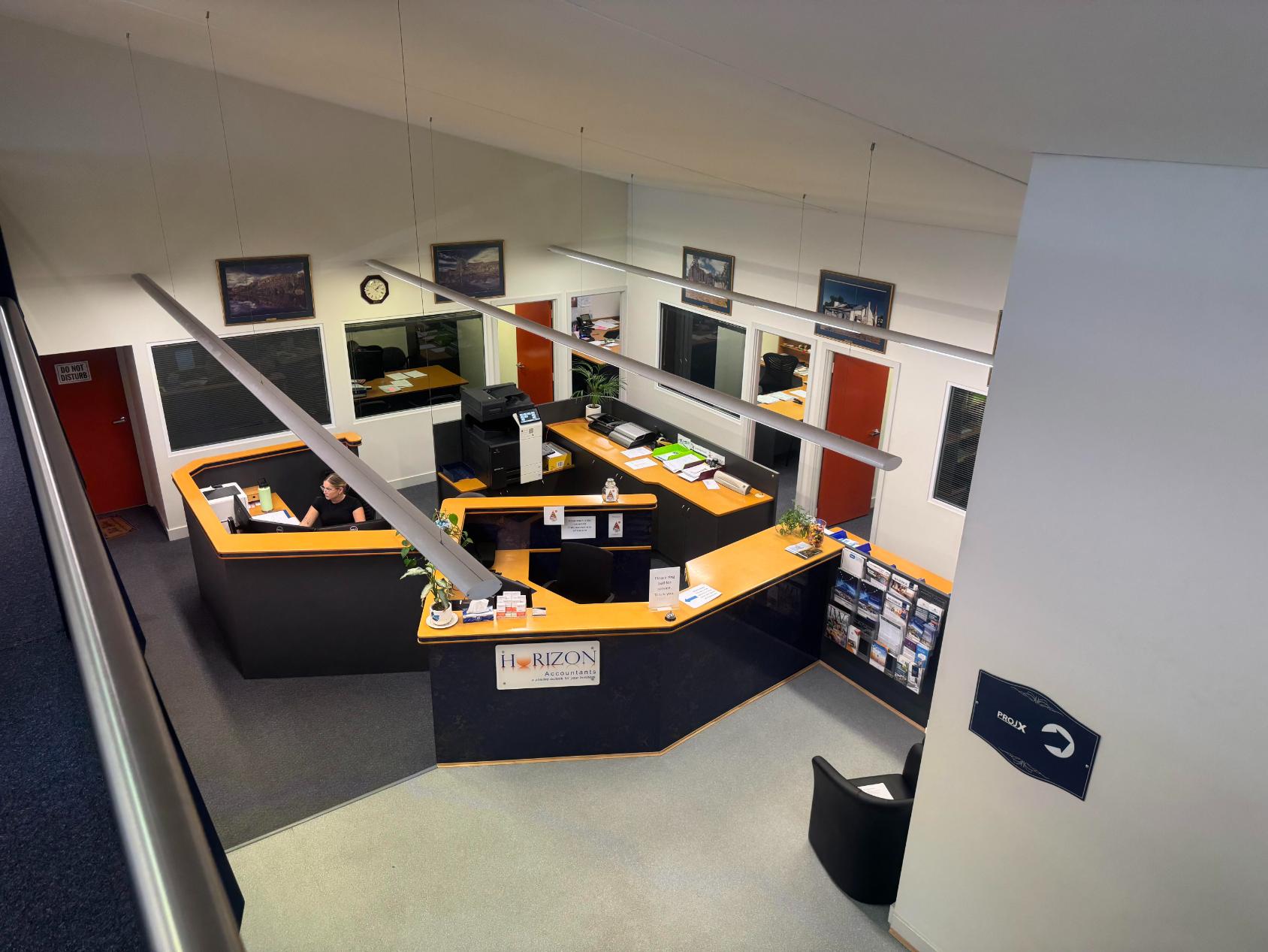 Office floor from the mezzanine