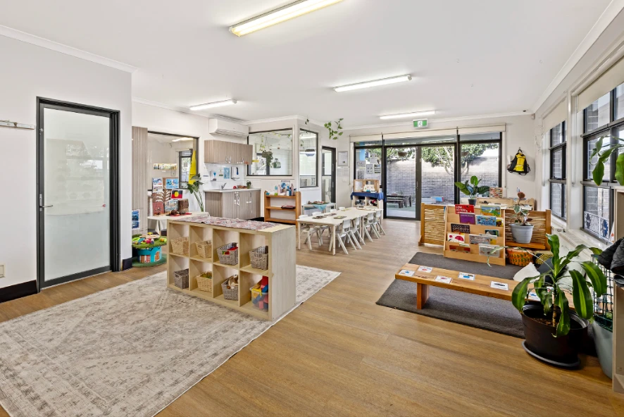 Learning room with outdoor access