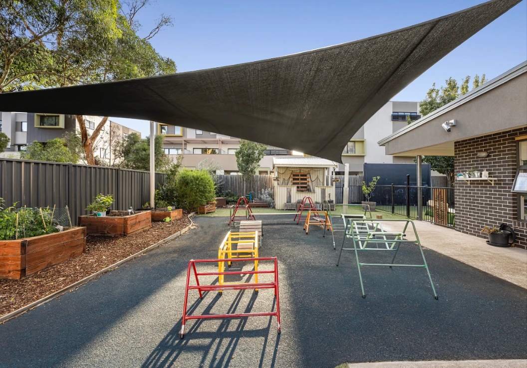 Shaded outdoor activity space