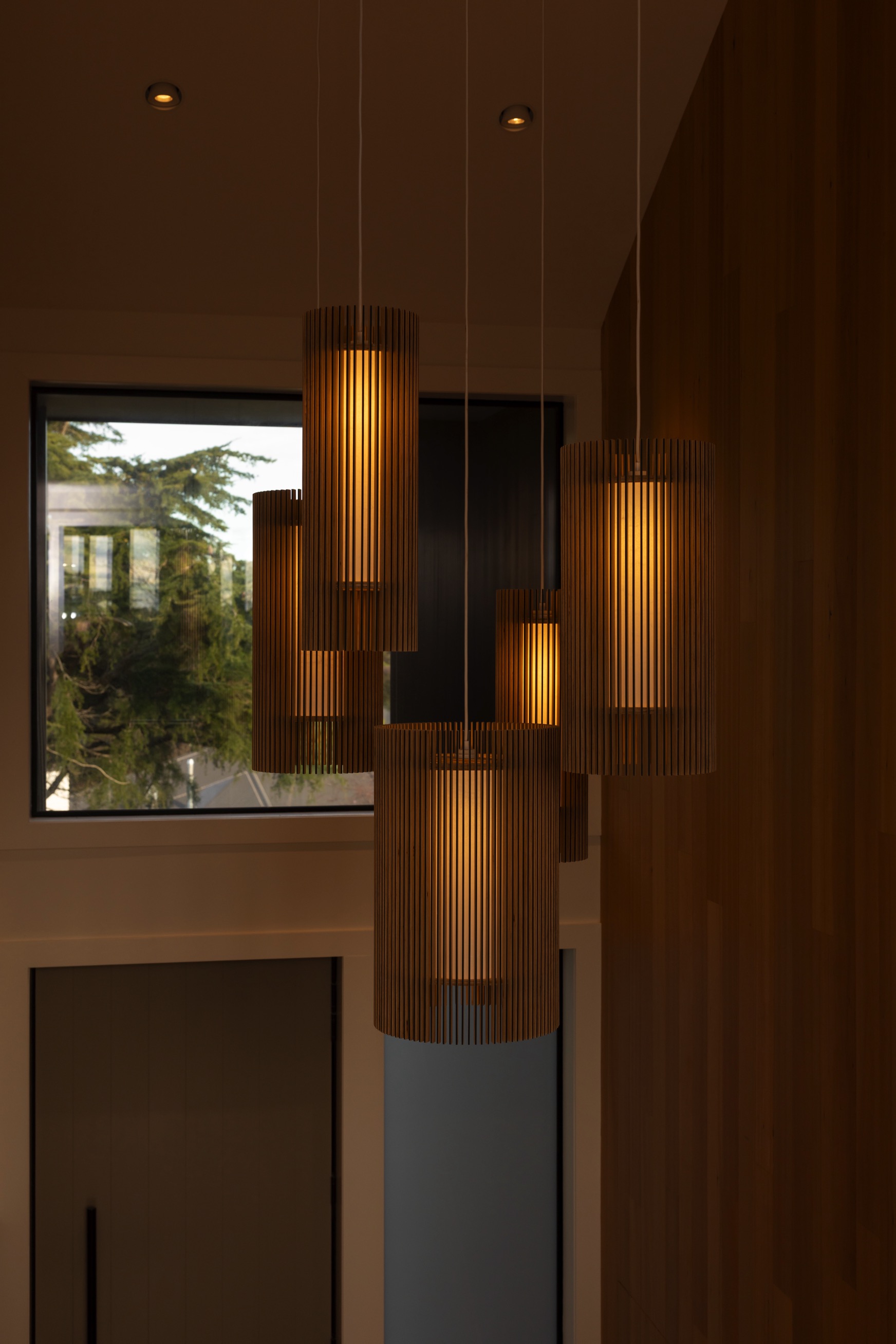 Decorative Pendant Lighting in Hallway 