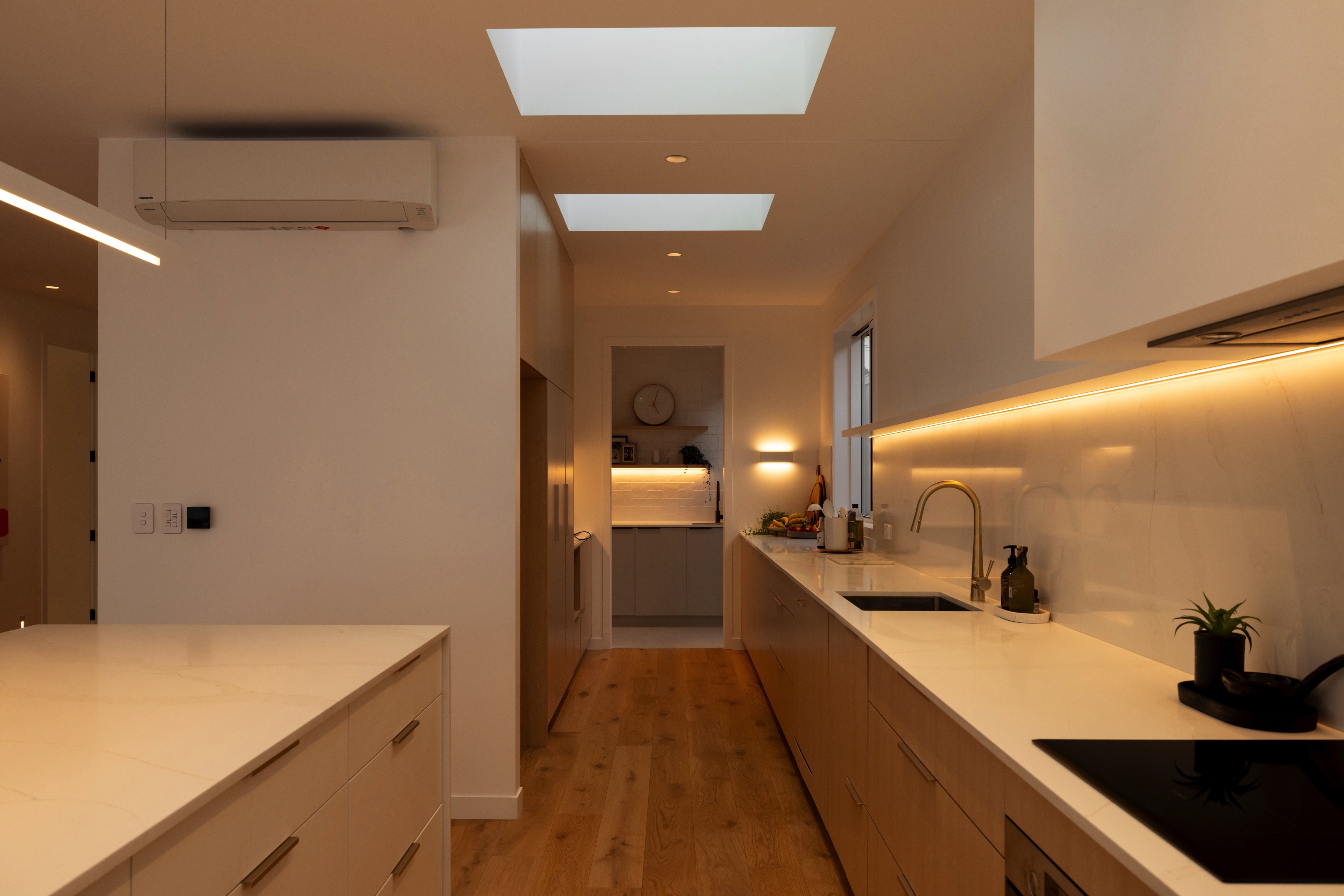 Heatpump installed in modern kitchen