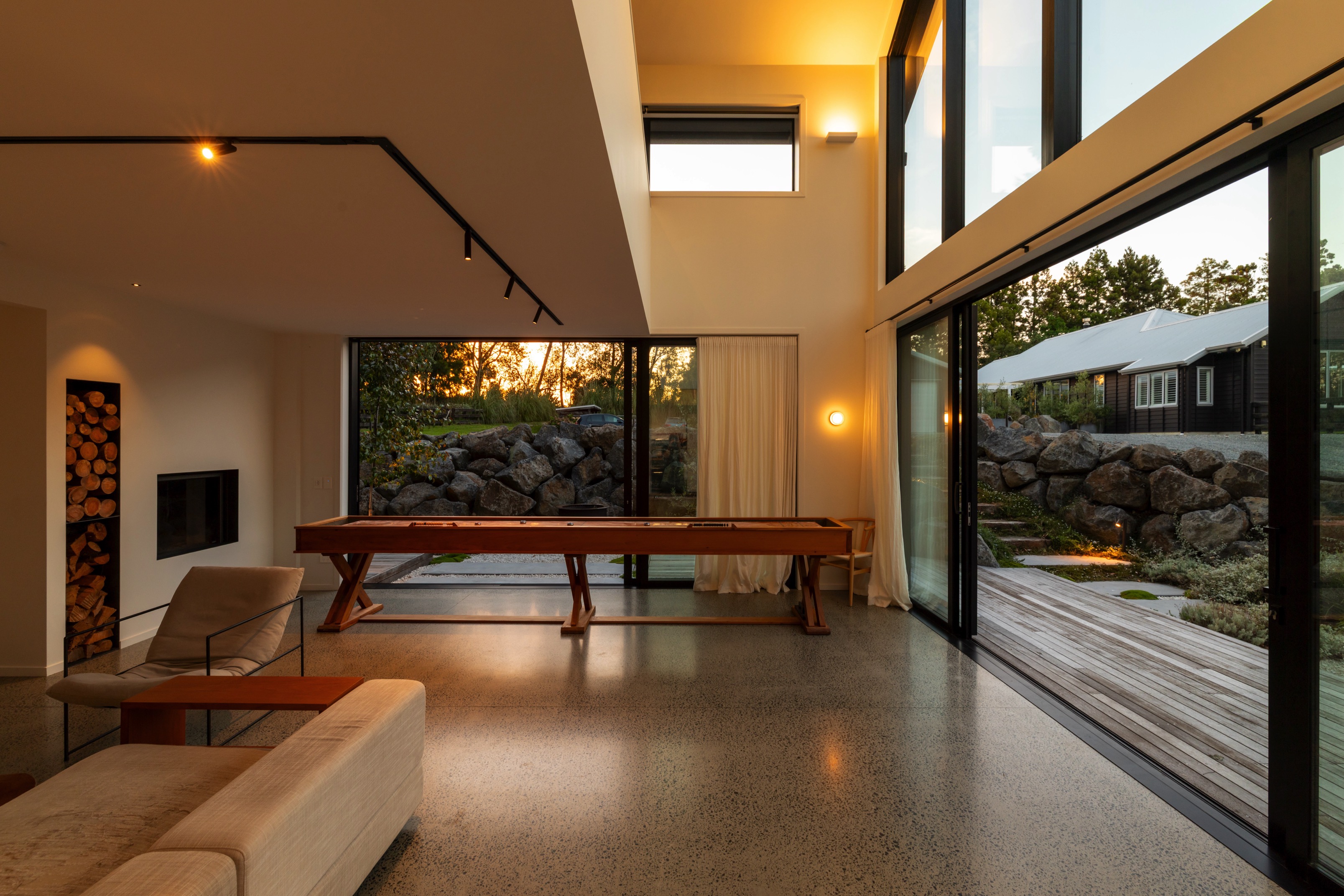 Modern home with LED lighting, designed by in house lighting designer