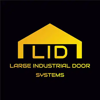 LID - Large industrial door systems logo i gult og svart