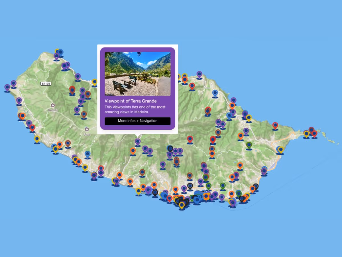 Interactive map of Madeira
