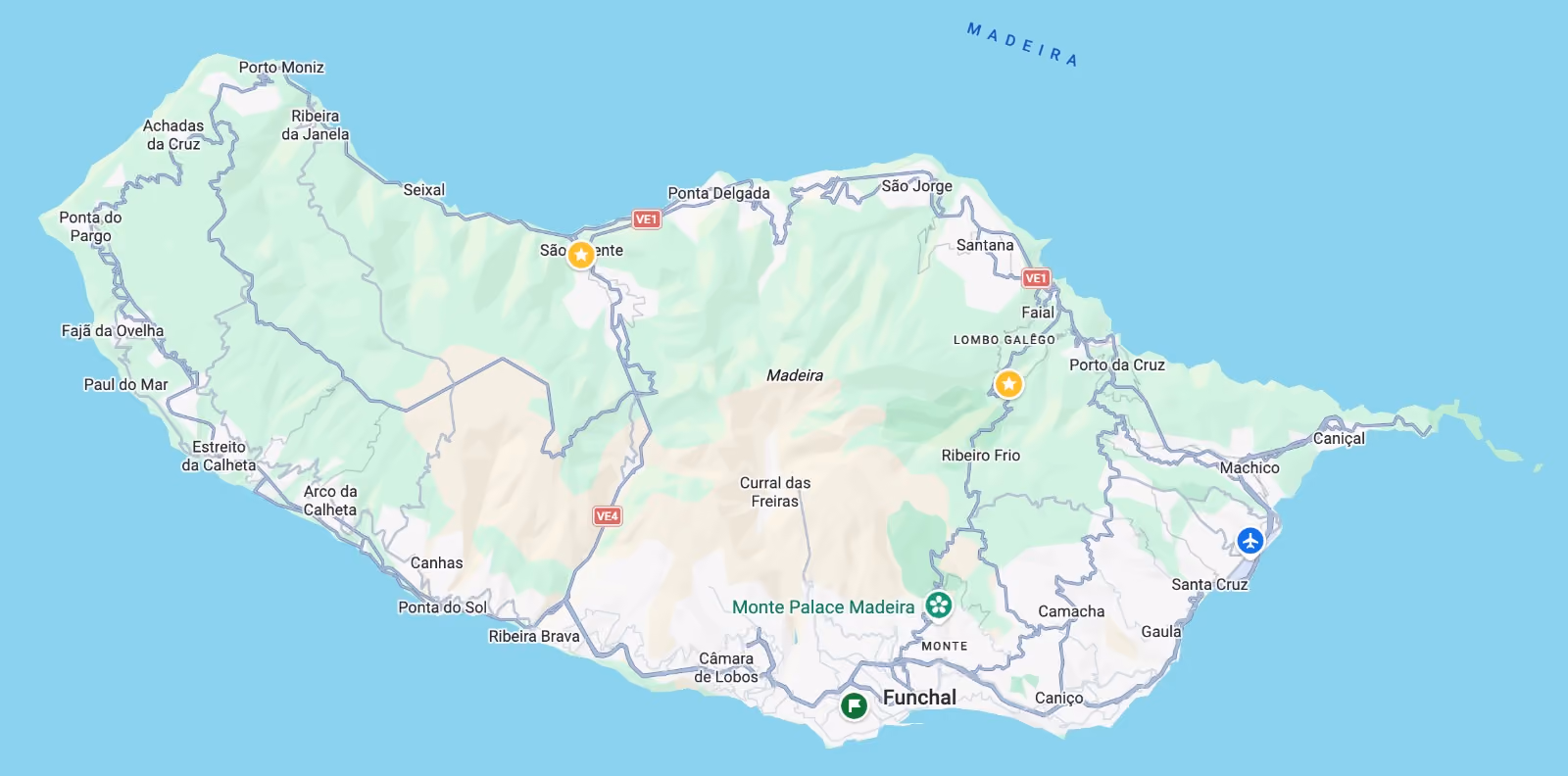 Map of Madeira