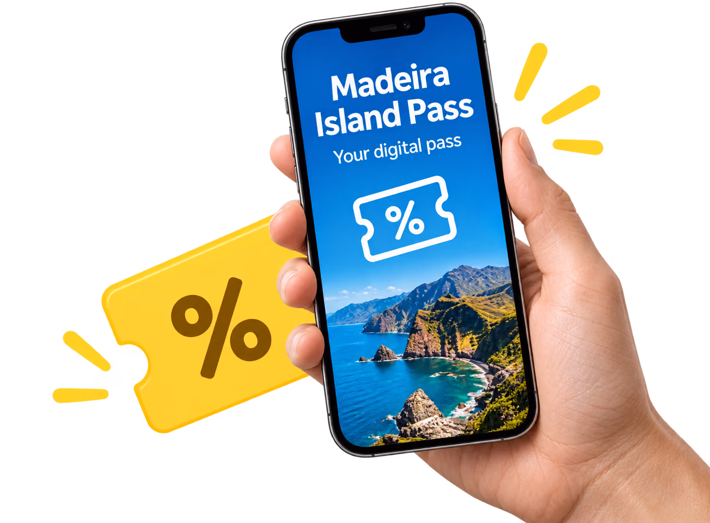 Madeira Island Pass on a smartphone