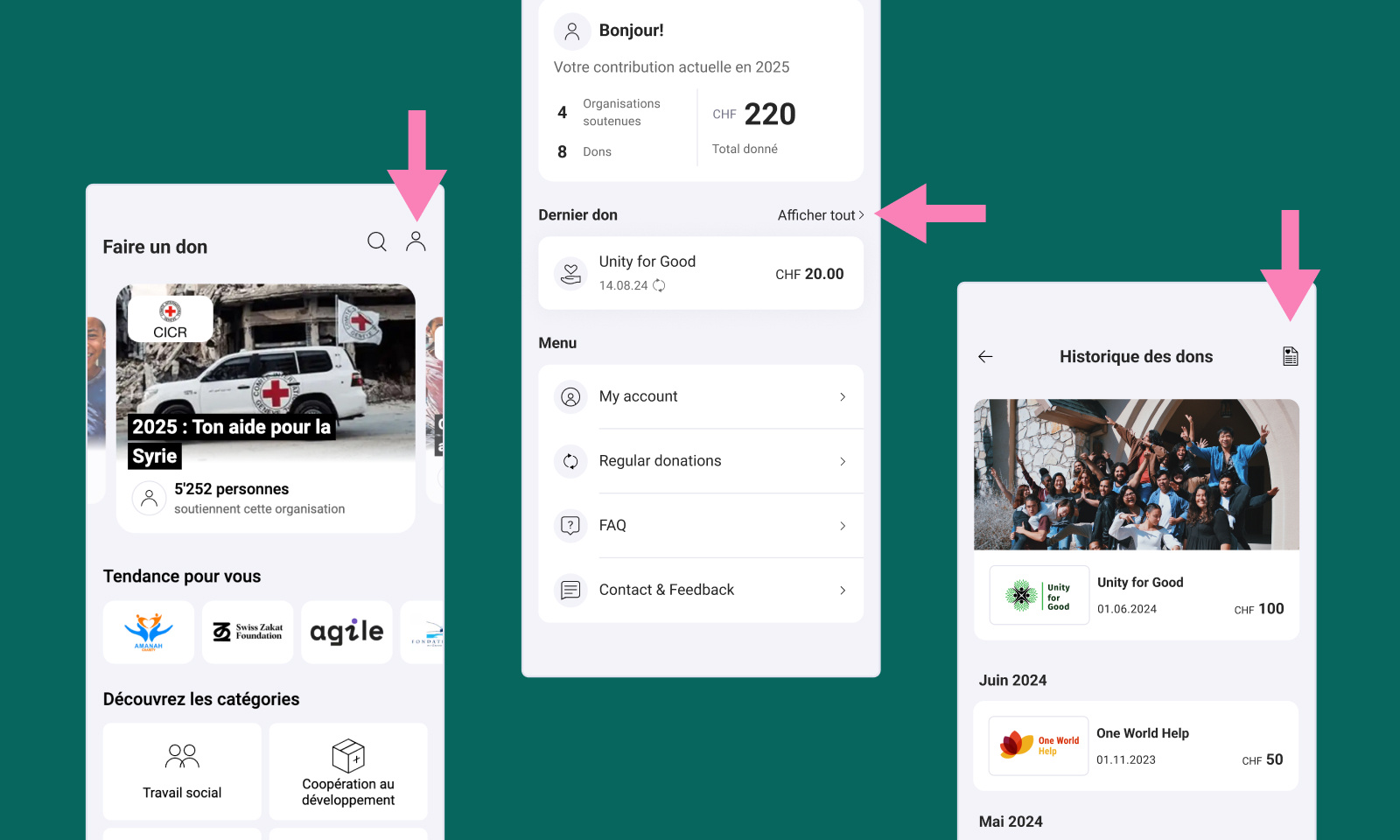 Comment télécharger l’aperçu des dons dans le Portail de dons TWINT