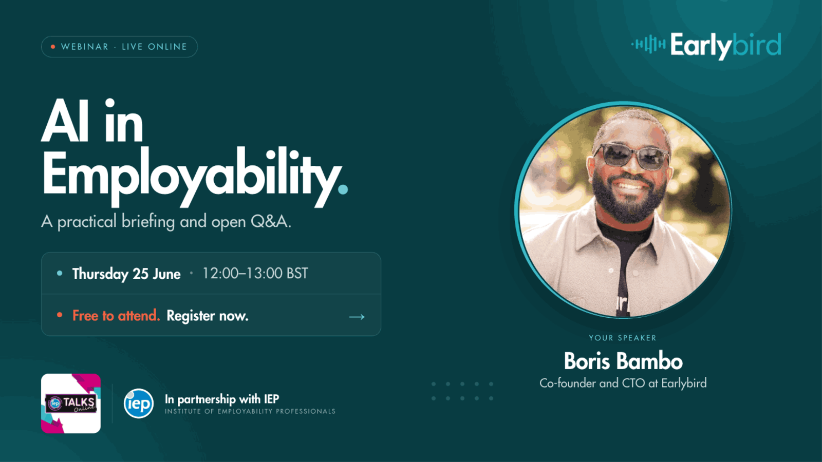 AI in Employability: A Practical Briefing and Open Q&A with Boris Bambo
