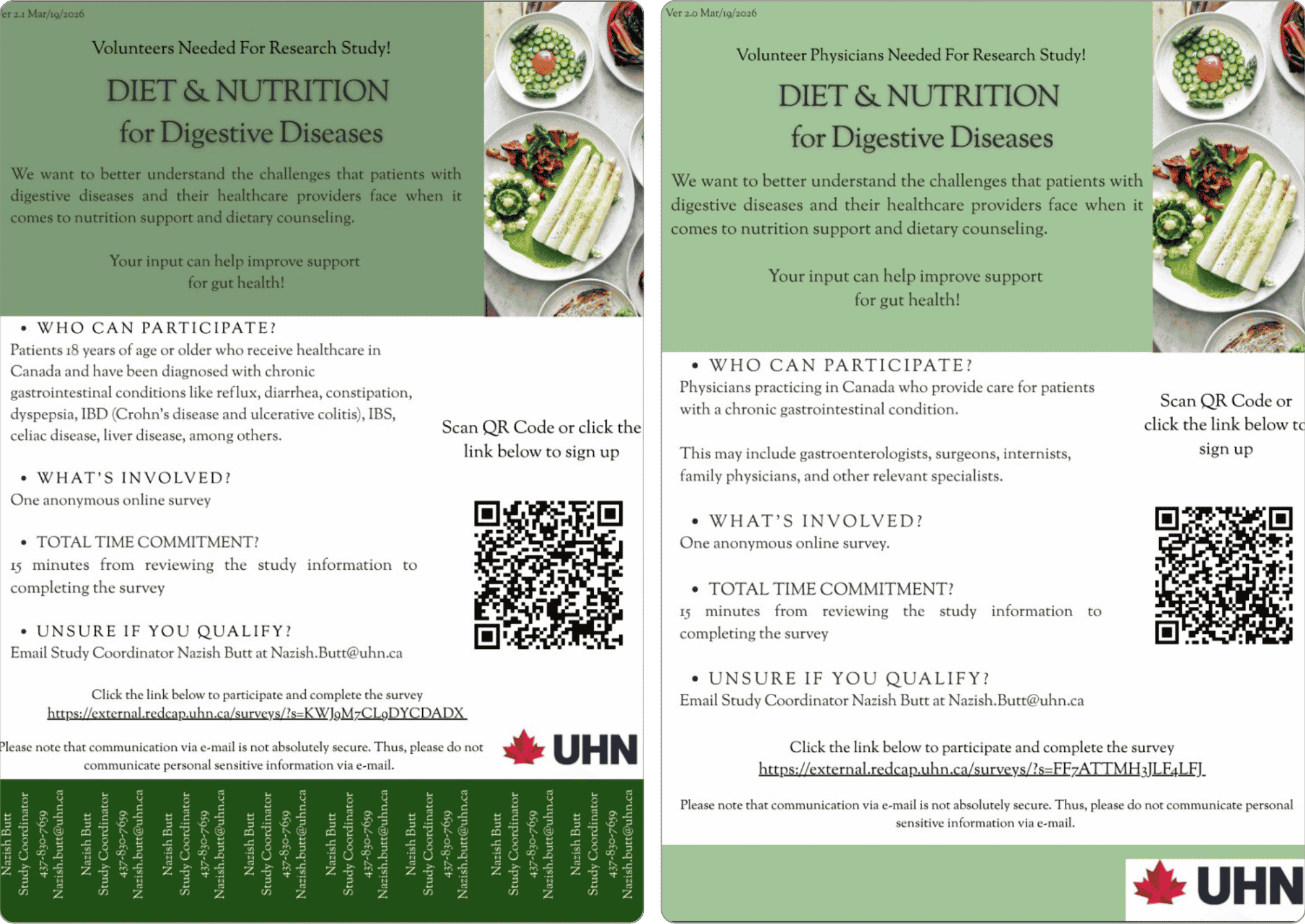 Announcement with an invitation to participate in this research study