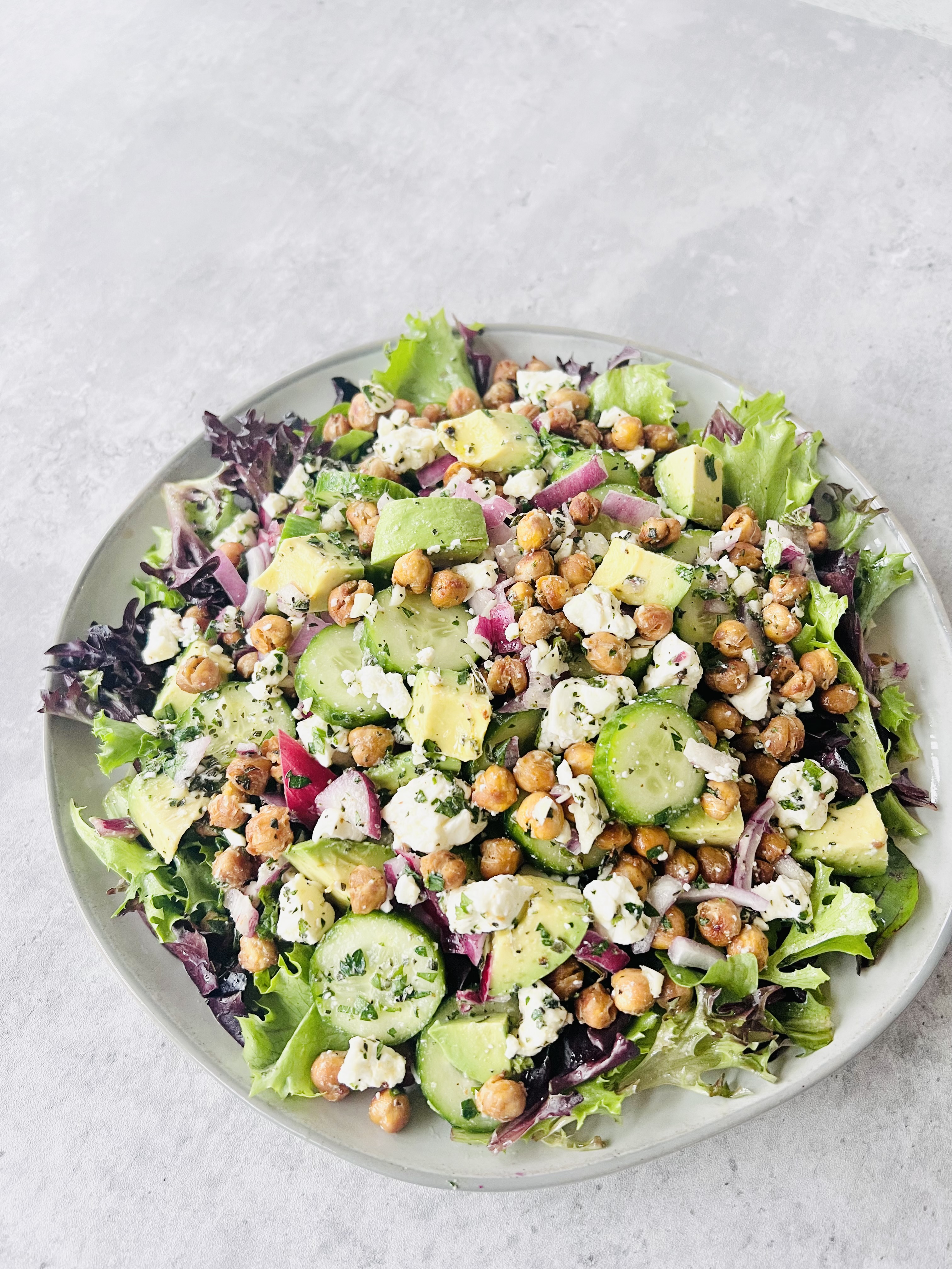 Garlicky Roasted Chickpea Salad