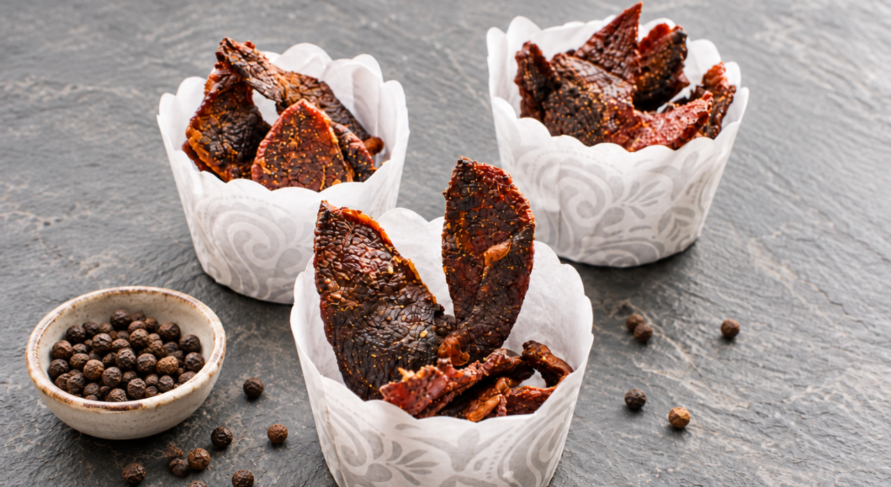 Beef Jerky in paper cups