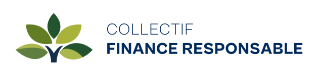 Logo du Collectif Finance Responsable représentant un arbre stylisé et des feuilles dans des tons verts.