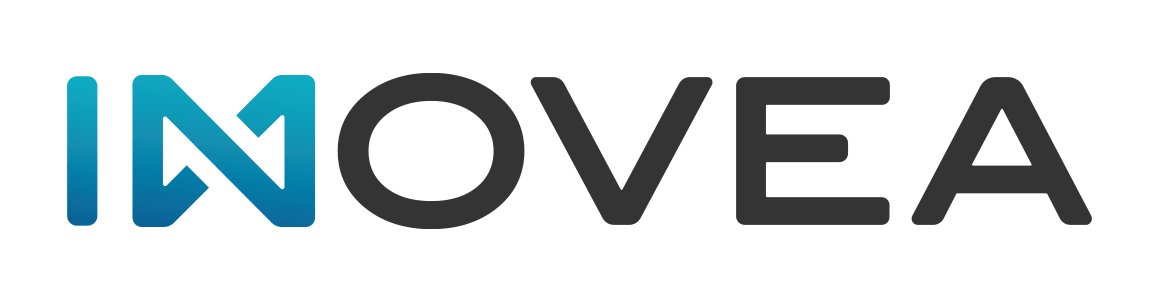 Logo INOVEA composé d'un « N » stylisé en bleu et de lettres majuscules noires.