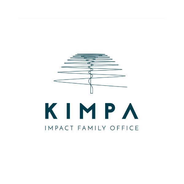 Logo Kimpa représentant un arbre de vie abstrait et le texte « Impact Family Office ».