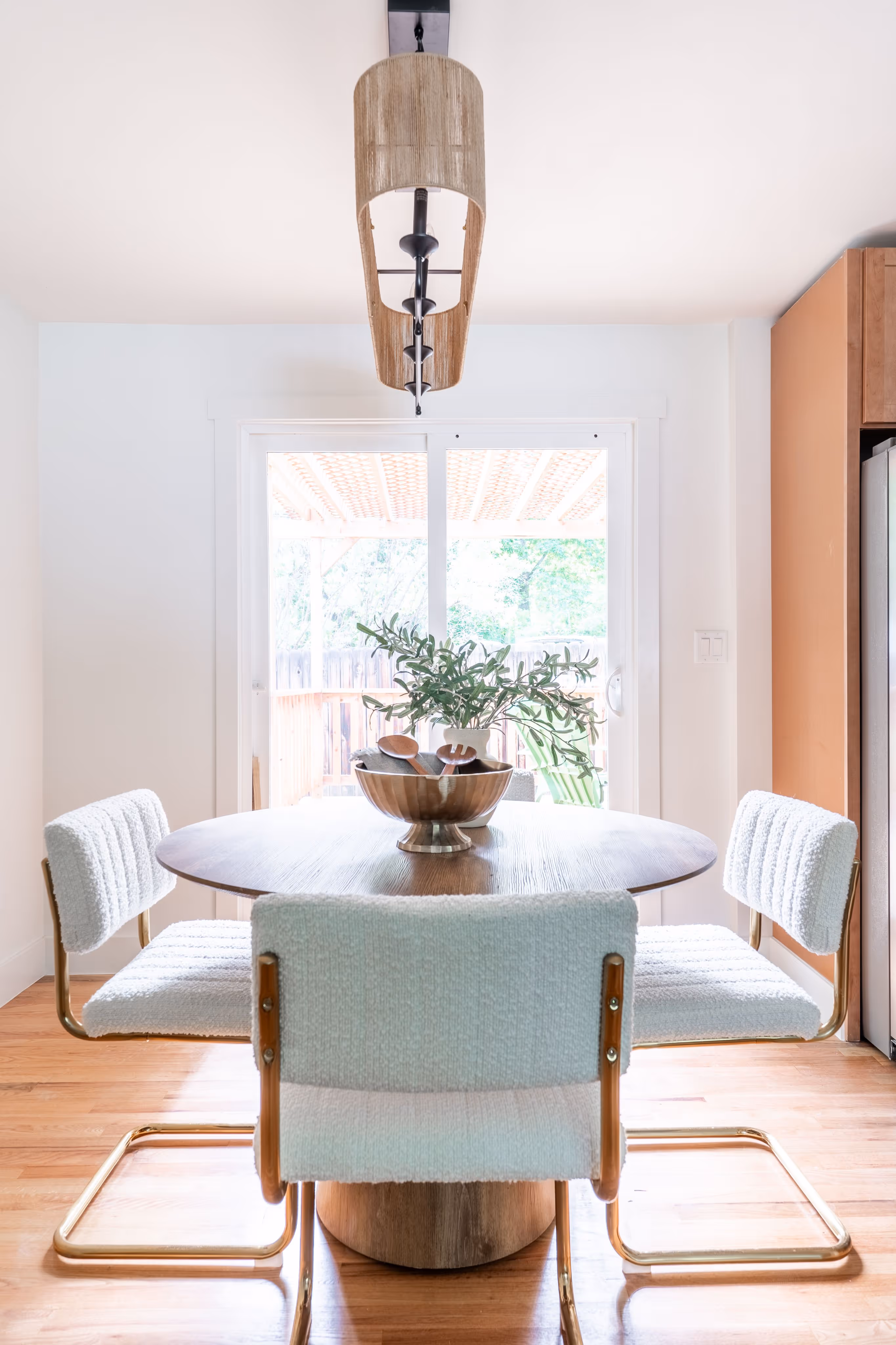 Photo of a freshly remodeled dining with updated furnishings and finishes.