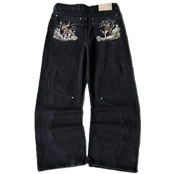 Vescartes New Western Baggy Jeans