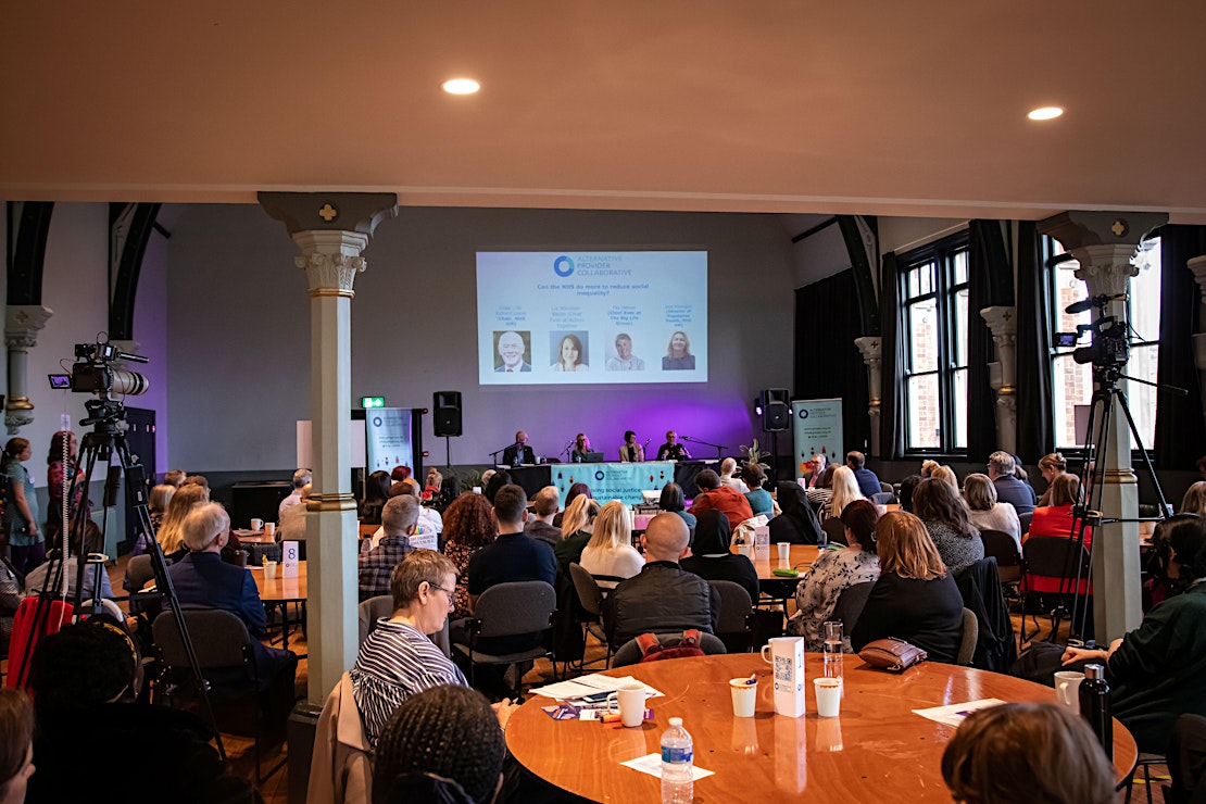 Alternative Provider Collaborative presentation at a busy conference