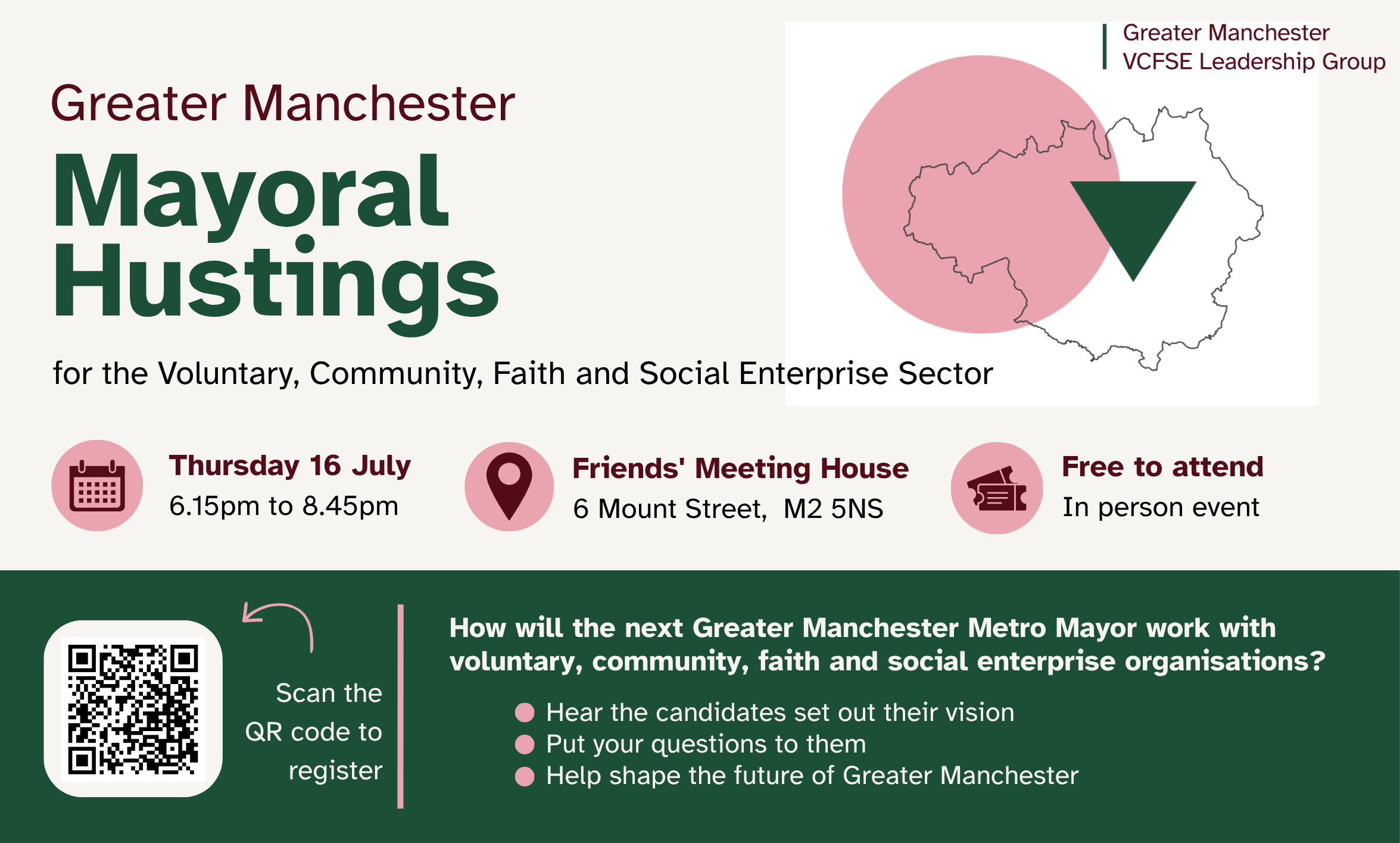 Graphic for VCFSE GM Mayoral Hustings