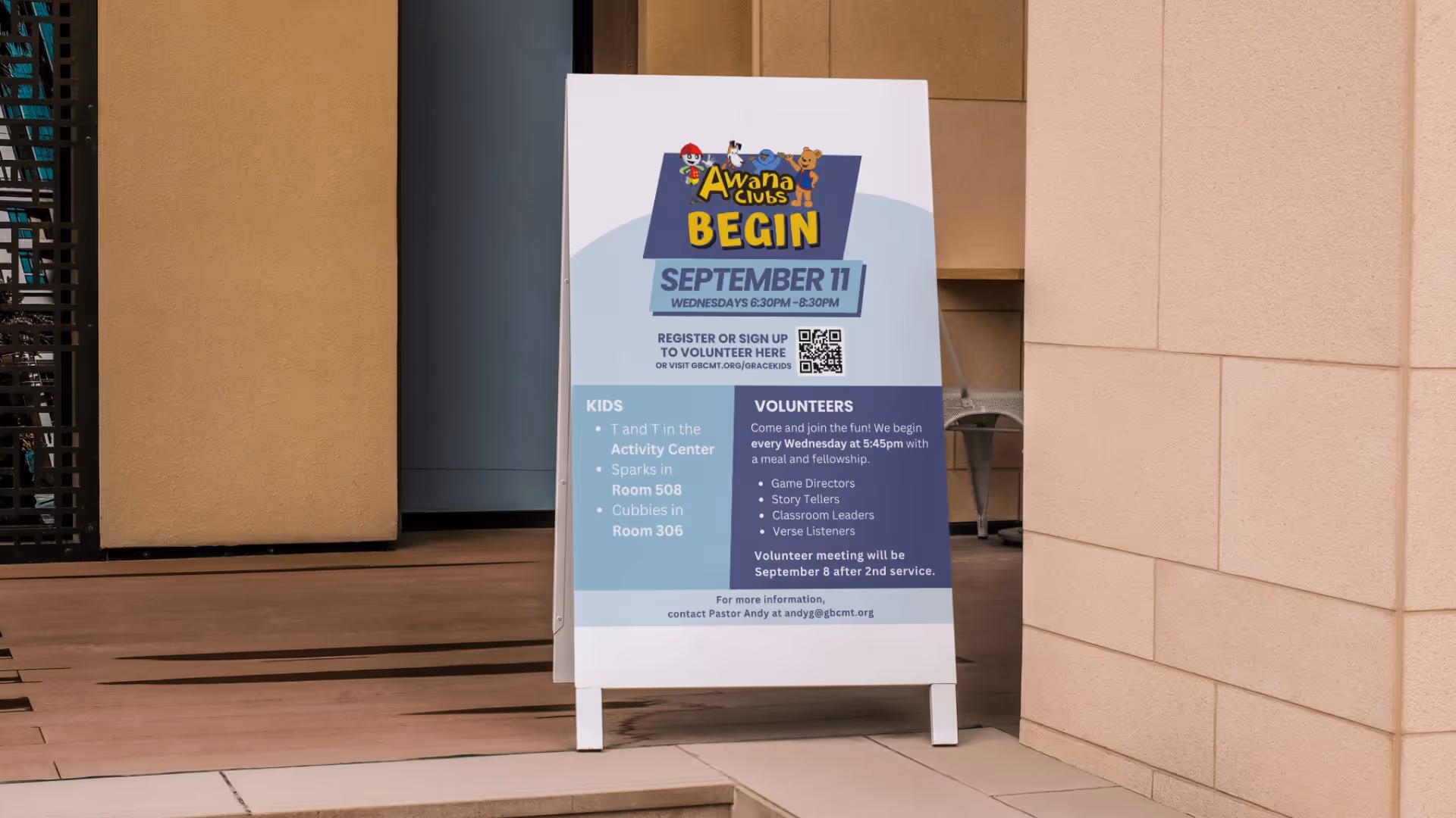 Youth Ministry Promotional Sign Mockup