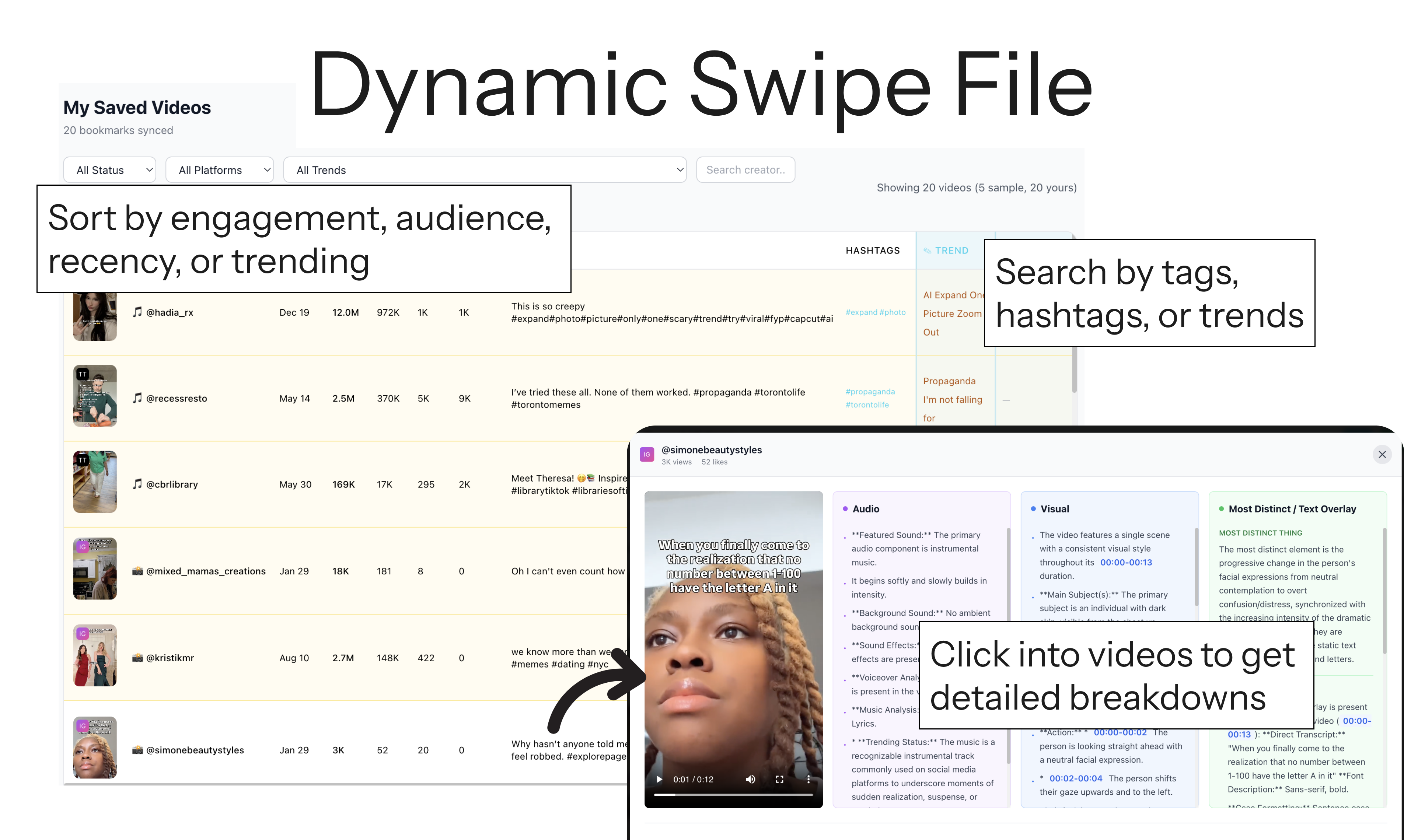 chrome extension that pulls in your video bookmarks