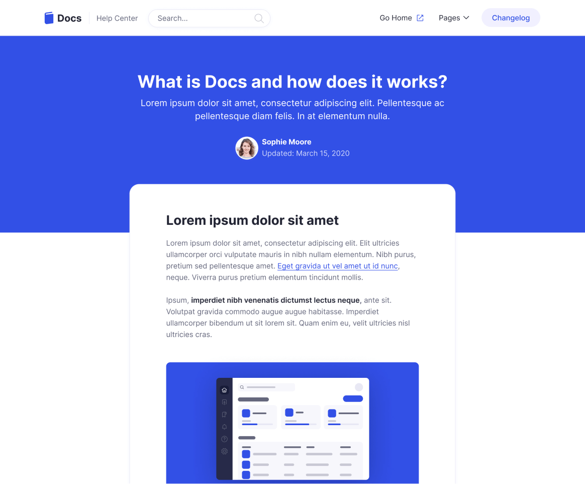 Docs - FAQ Single page - Support and Help Webflow Template