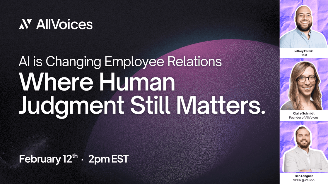AI is Changing Employee Relations — AllVoices webinar
