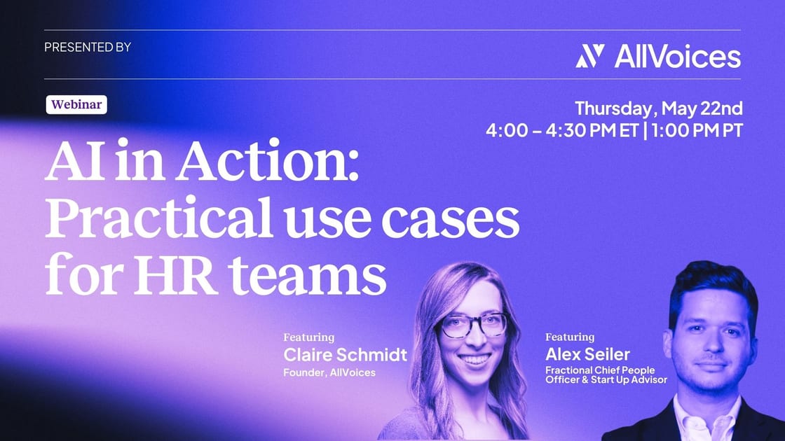 AI in Action: Practical use cases for HR Teams — AllVoices webinar