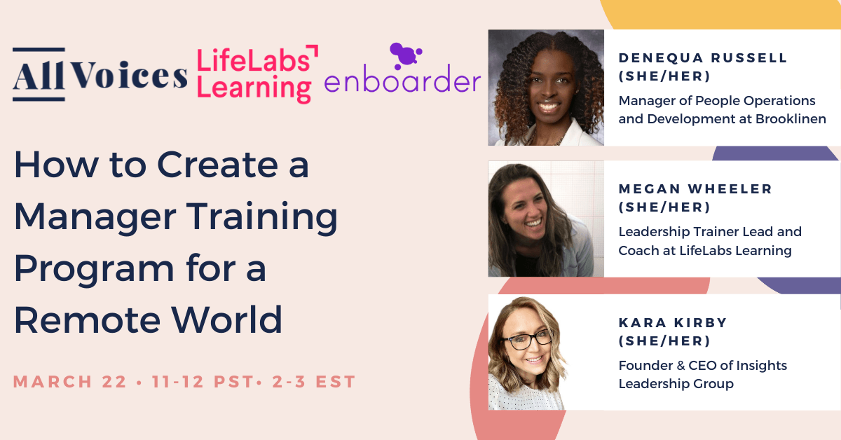 Create a Manager Training Program for a Remote World — AllVoices webinar